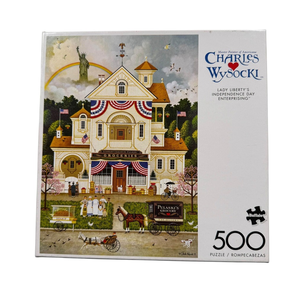 Charles Wysocki Lady Libertys Independence Day Enterprising 500 Puzzle UNCOUNTED
